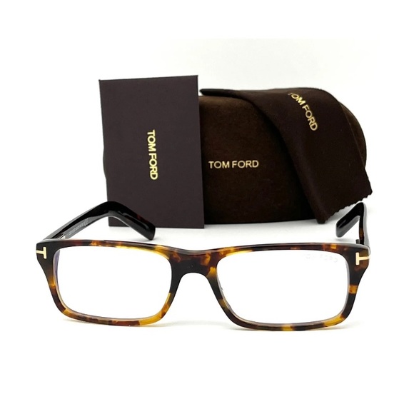New - Tom Ford FT5663-B 055 Vintage Havana / Blue Block 55mm Eyeglasses TF5663… - Picture 2 of 3